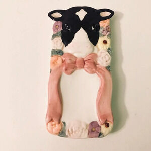 1996  Karen Bell Sweet Bessies Bouquet Cow Flowers Wall Hanging Giftcraft